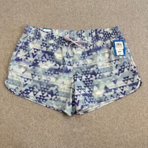 Columbia Shorts WMNS XXL Blue Multicolor Stretch High Rise Performance Gorpcore